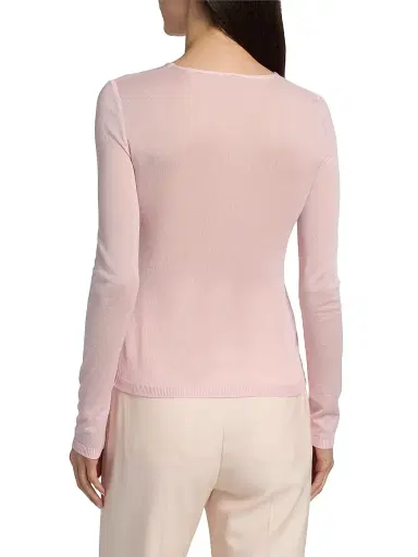 Giambattista Valli Women's Floral Embroidered Cashmere-Silk Top - Rose | Thumbnail 5 Giambattista Valli Women's Floral Embroidered Cashmere-Silk Top - Rose | Thumbnail 5