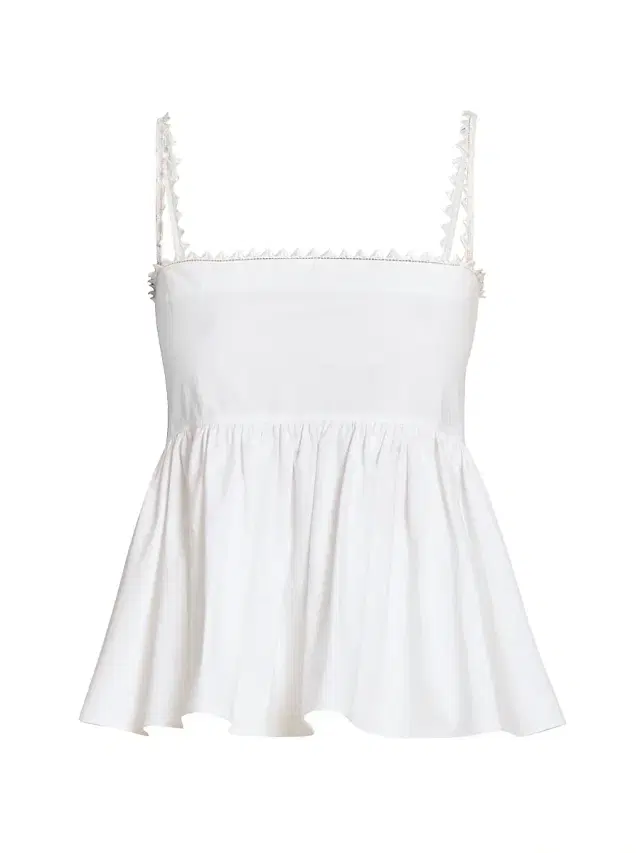 Women's Le Haut Traversin Cotton Peplum Top - White