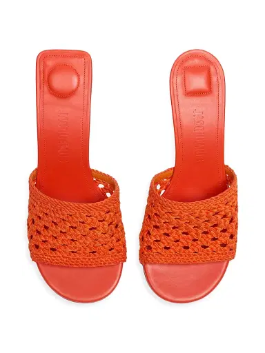 Jacquemus Women's Les Cubisto Leather Mules - Orange - Size 10 | Thumbnail 5 Jacquemus Women's Les Cubisto Leather Mules - Orange - Size 10 | Thumbnail 5