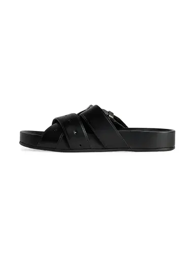Balenciaga Men's Belt Mules - Black - Size 7 | Thumbnail 3