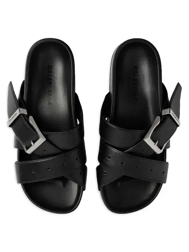 Balenciaga Men's Belt Mules - Black - Size 7 | Thumbnail 4