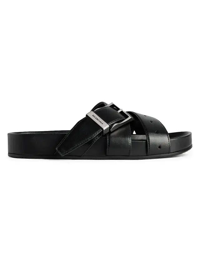 Men's Belt Mules - Black