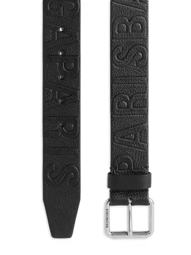 Balenciaga Men's Debossed Logo Belt - Black - Size 38 | Thumbnail 2 Balenciaga Men's Debossed Logo Belt - Black - Size 38 | Thumbnail 2