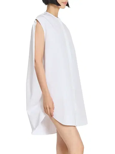Jacquemus Women's Berlingot Cotton Shift Mini-Shirtdress - White | Thumbnail 4 Jacquemus Women's Berlingot Cotton Shift Mini-Shirtdress - White | Thumbnail 4