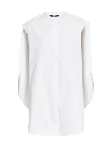 Jacquemus Women's Berlingot Cotton Shift Mini-Shirtdress - White | Thumbnail 1 Jacquemus Women's Berlingot Cotton Shift Mini-Shirtdress - White | Thumbnail 1