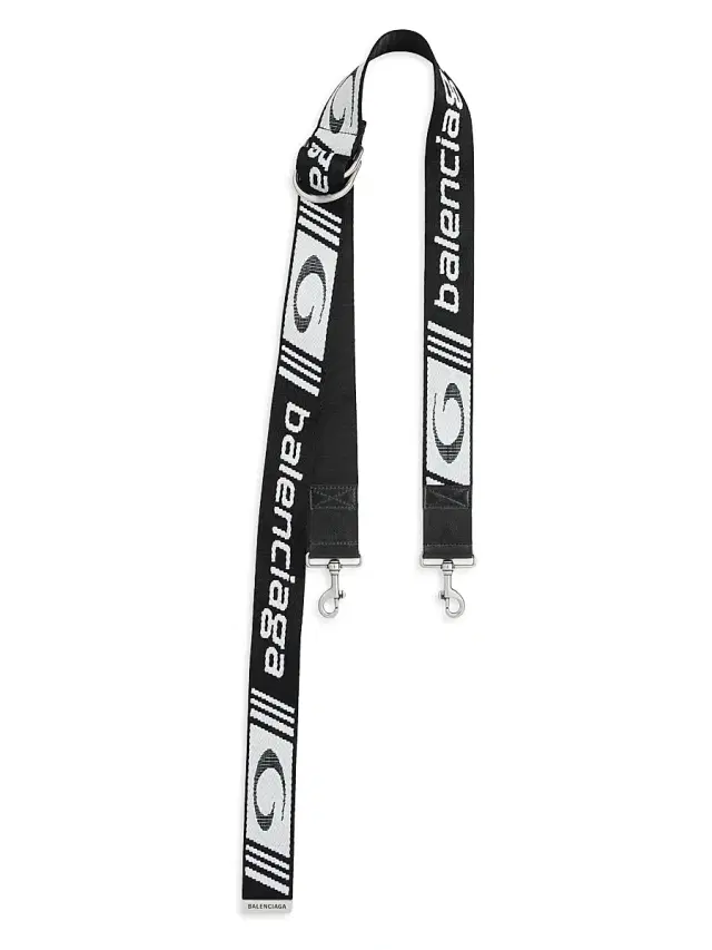 Balenciaga Men's D Ring Shoulder Strap - Black White