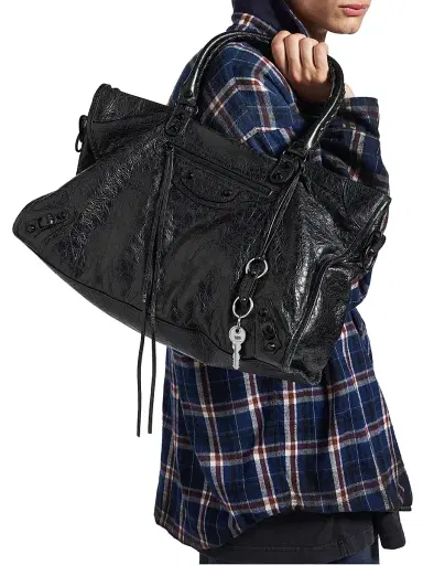 Balenciaga Men's Le City Charm and Keychain - Black | Thumbnail 2