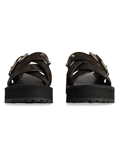 Balenciaga Women's Venom Open Mules - Brown - Size 10 | Thumbnail 4
