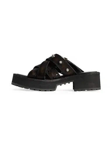 Balenciaga Women's Venom Open Mules - Brown - Size 10 | Thumbnail 5