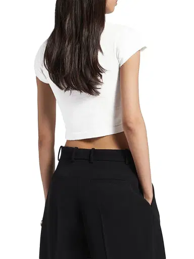 Balenciaga Women's Messy Spray Chopped Back T-Shirt - White - Size XL | Thumbnail 5 Balenciaga Women's Messy Spray Chopped Back T-Shirt - White - Size XL | Thumbnail 5