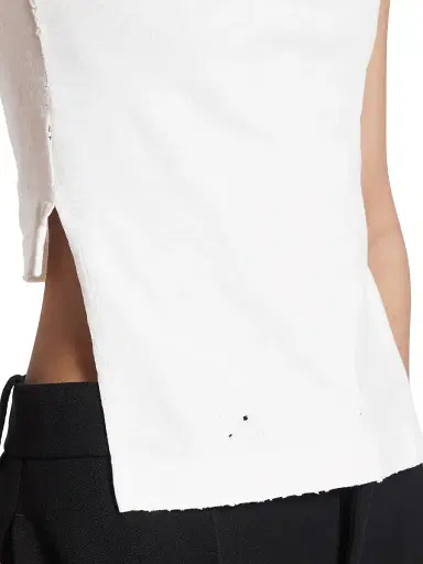 Balenciaga Women's Messy Spray Chopped Back T-Shirt - White - Size XL | Thumbnail 6 Balenciaga Women's Messy Spray Chopped Back T-Shirt - White - Size XL | Thumbnail 6