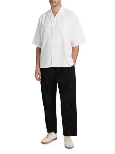 Homme Plissé Issey Miyake Men's Embroidery Press Shirt | Thumbnail 2 Homme Plissé Issey Miyake Men's Embroidery Press Shirt | Thumbnail 2