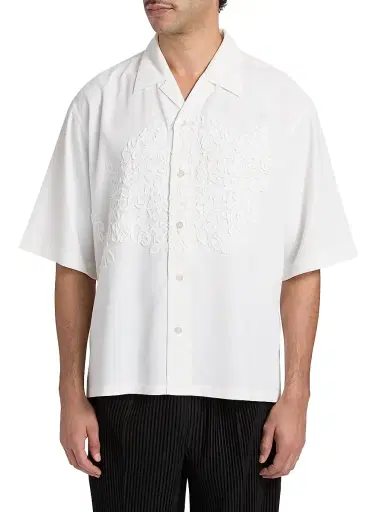 Homme Plissé Issey Miyake Men's Embroidery Press Shirt | Thumbnail 3 Homme Plissé Issey Miyake Men's Embroidery Press Shirt | Thumbnail 3