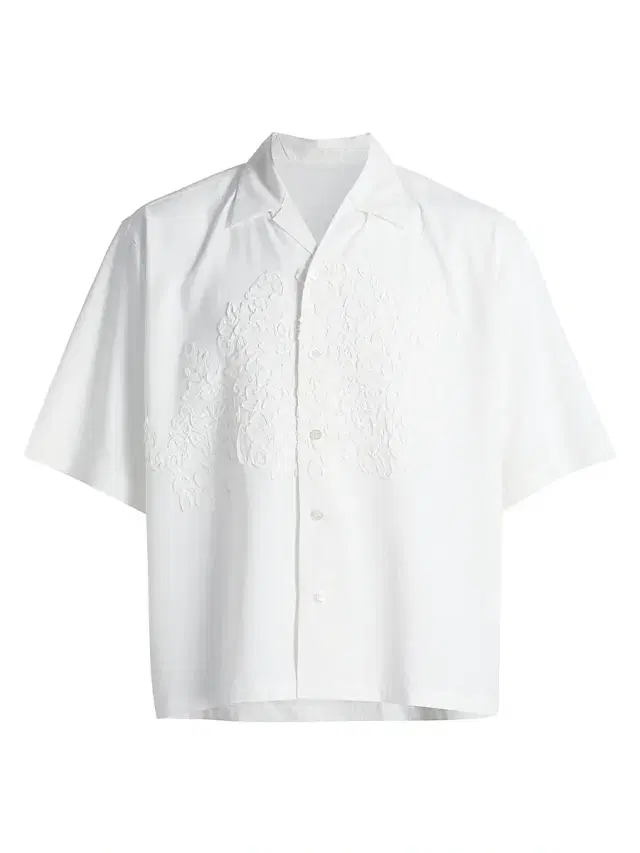 Homme Plissé Issey Miyake Men's Embroidery Press Shirt - White