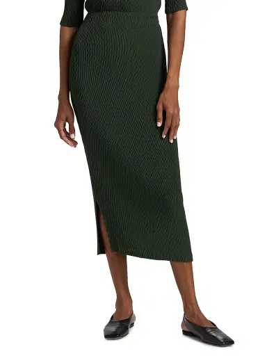 Issey Miyake Women's Rhombus Pleats Midi-Skirt - Dark Green | Thumbnail 3 Issey Miyake Women's Rhombus Pleats Midi-Skirt - Dark Green | Thumbnail 3