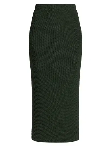 Issey Miyake Women's Rhombus Pleats Midi-Skirt - Dark Green | Thumbnail 1 Issey Miyake Women's Rhombus Pleats Midi-Skirt - Dark Green | Thumbnail 1