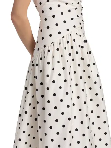 Self-Portrait Women's Polka Dot Cotton Midi-Dress | Thumbnail 6 Self-Portrait Women's Polka Dot Cotton Midi-Dress | Thumbnail 6