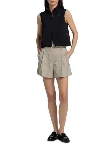 Burberry Women's Raina Glen Check Wool Shorts - Cloudy White | Thumbnail 2 Burberry Women's Raina Glen Check Wool Shorts - Cloudy White | Thumbnail 2