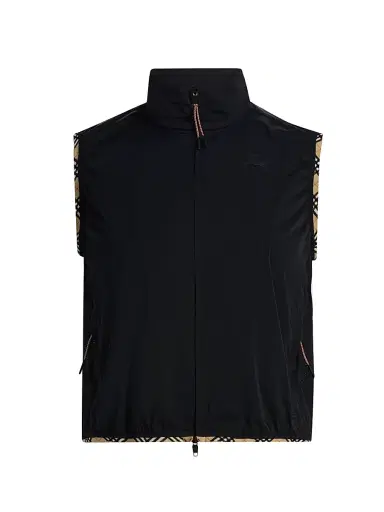 Burberry Women's Aimee Active Vest - Black - Size XXS | Thumbnail 1 Burberry Women's Aimee Active Vest - Black - Size XXS | Thumbnail 1