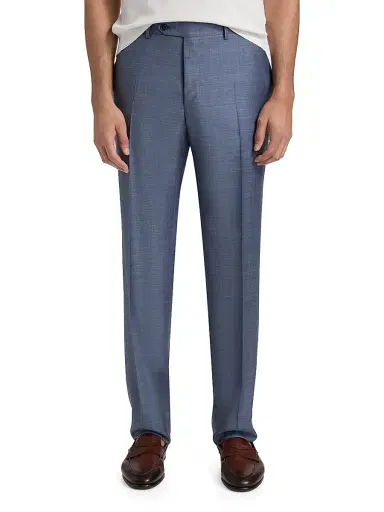 Canali Men's Siena Denim-Effect Trousers - Blue | Thumbnail 3 Canali Men's Siena Denim-Effect Trousers - Blue | Thumbnail 3
