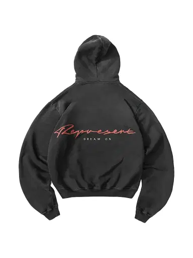 Represent Men's Graphic Cotton Hoodie - Stained Black - Size XXL | Thumbnail 2