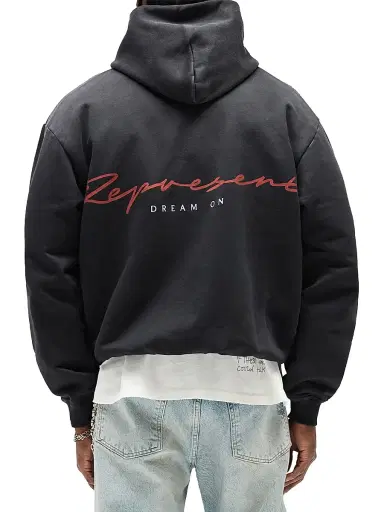 Represent Men's Graphic Cotton Hoodie - Stained Black - Size XXL | Thumbnail 5