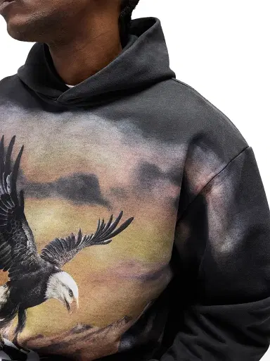 Represent Men's Graphic Cotton Hoodie - Stained Black - Size XXL | Thumbnail 6