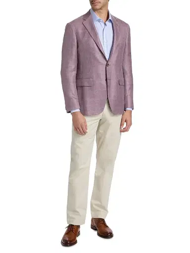 Canali Men's Kei Windowpane Plaid Sport Coat - Brown - Size 42 | Thumbnail 2