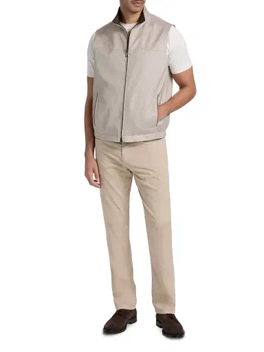 Canali Men's Stretch-Cotton 5-Pocket Pants - Tan - Size 34 | Thumbnail 2