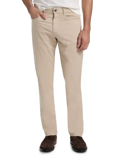 Canali Men's Stretch-Cotton 5-Pocket Pants - Tan - Size 34 | Thumbnail 3