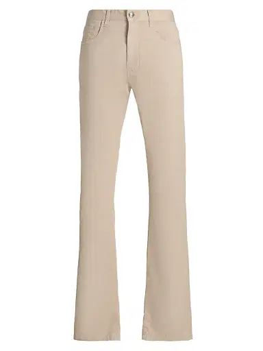 Canali Men's Stretch-Cotton 5-Pocket Pants - Tan - Size 34 | Thumbnail 1