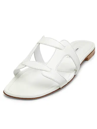 Manolo Blahnik Women's Grellanu Leather Slides | Thumbnail 2