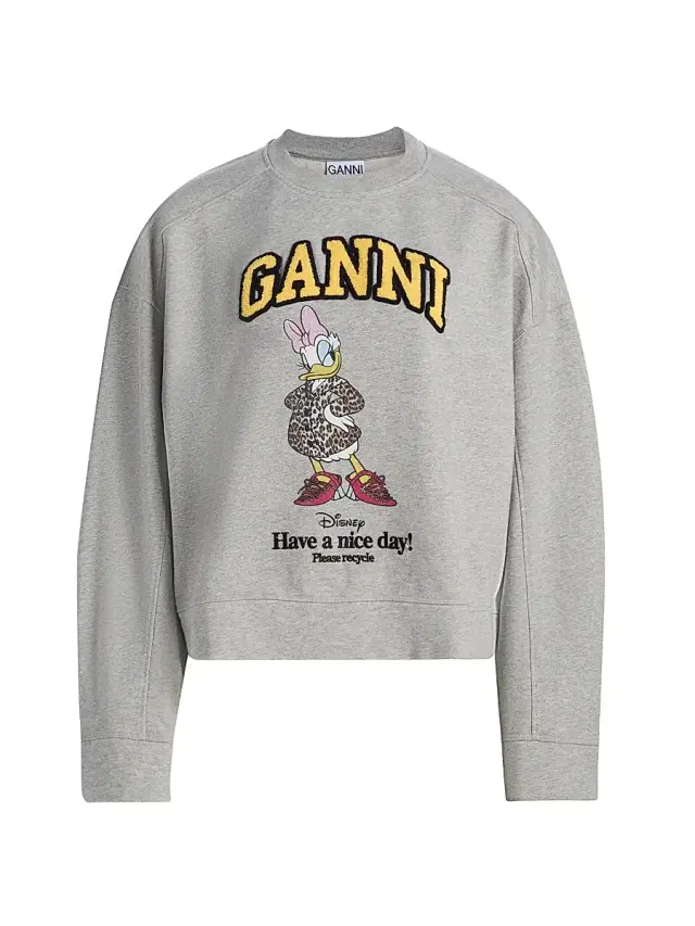 Ganni Women's Isoli Daisy Cotton Jersey Crewneck Sweatshirt - Paloma