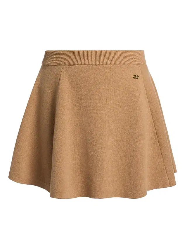 Ganni Women's Cashmere-Wool A-Line Miniskirt - Incense