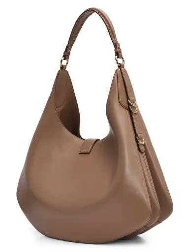 Ganni Women's Kat Large Leather Hobo Bag - Coca Mocha | Thumbnail 3 Ganni Women's Kat Large Leather Hobo Bag - Coca Mocha | Thumbnail 3