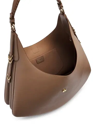 Ganni Women's Kat Large Leather Hobo Bag - Coca Mocha | Thumbnail 4 Ganni Women's Kat Large Leather Hobo Bag - Coca Mocha | Thumbnail 4
