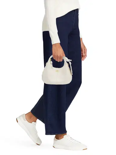 Ganni Women's Mini Studded Hobo Bag - Egret | Thumbnail 2 Ganni Women's Mini Studded Hobo Bag - Egret | Thumbnail 2