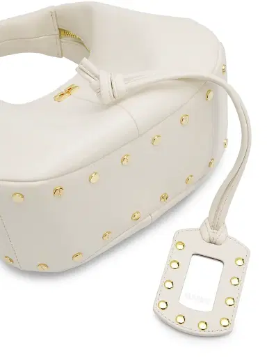 Ganni Women's Mini Studded Hobo Bag - Egret | Thumbnail 5 Ganni Women's Mini Studded Hobo Bag - Egret | Thumbnail 5