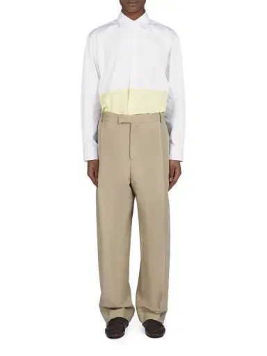 Ferragamo Men's Wide-Leg Linen-Blend Trousers | Thumbnail 2 Ferragamo Men's Wide-Leg Linen-Blend Trousers | Thumbnail 2