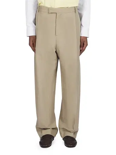 Ferragamo Men's Wide-Leg Linen-Blend Trousers | Thumbnail 3 Ferragamo Men's Wide-Leg Linen-Blend Trousers | Thumbnail 3