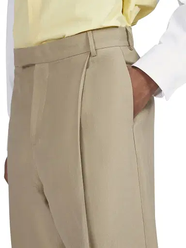 Ferragamo Men's Wide-Leg Linen-Blend Trousers | Thumbnail 6 Ferragamo Men's Wide-Leg Linen-Blend Trousers | Thumbnail 6