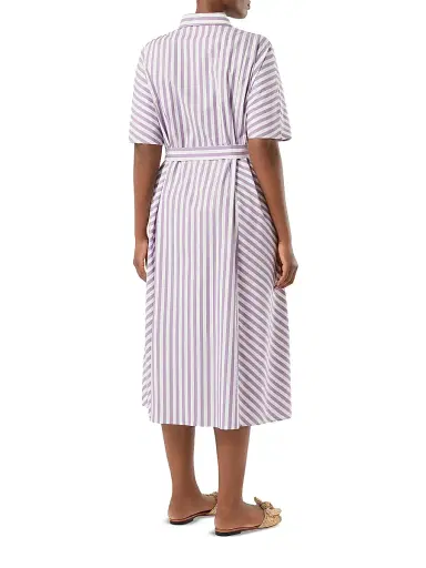 Marina Rinaldi Women's Yarn Dyed Poplin Dress - Purple - Size 16 | Thumbnail 4