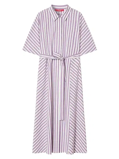 Marina Rinaldi Women's Yarn Dyed Poplin Dress - Purple - Size 16 | Thumbnail 1