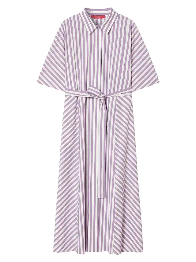 Marina Rinaldi Women's Yarn Dyed Poplin Dress - Purple