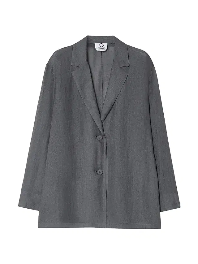 Marina Rinaldi Women's Ramie Twill Tunic Blazer - Medium Grey