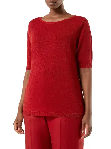 Marina Rinaldi Women's Linen Blend Sweater - Cherry - Size Large | Thumbnail 3 Marina Rinaldi Women's Linen Blend Sweater - Cherry - Size Large | Thumbnail 3