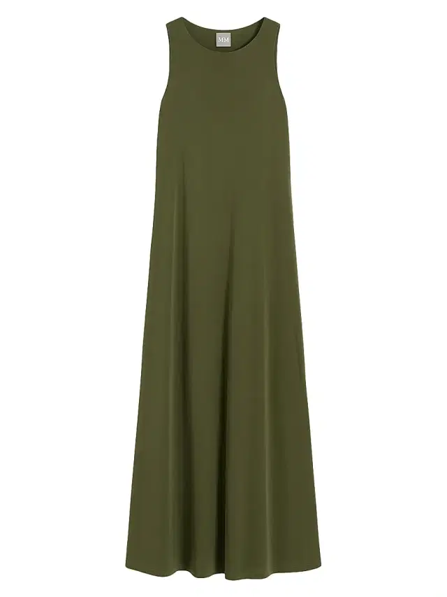 MM Max Mara Women's Sleeveless Stretch Viscose Dress - Moss Green