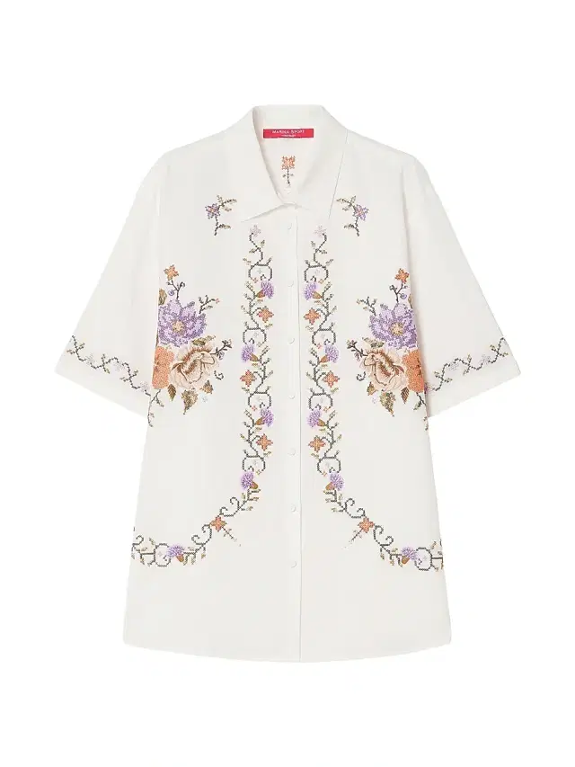 Marina Rinaldi Women's Embroidered Cotton Canvas Shirt -