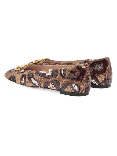 Valentino Garavani Women's VLogo Signature Ballerinas with Animalier Embroidery | Thumbnail 3 Valentino Garavani Women's VLogo Signature Ballerinas with Animalier Embroidery | Thumbnail 3