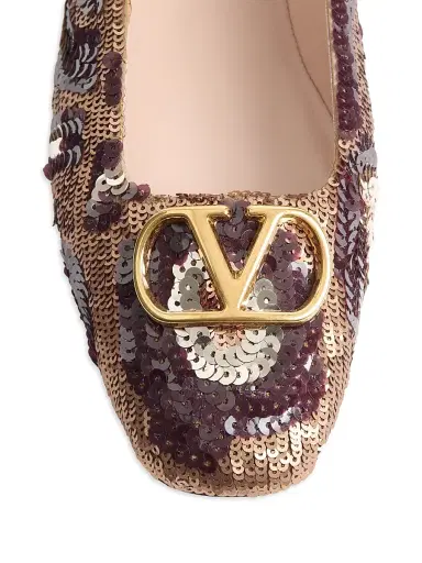 Valentino Garavani Women's VLogo Signature Ballerinas with Animalier Embroidery | Thumbnail 5 Valentino Garavani Women's VLogo Signature Ballerinas with Animalier Embroidery | Thumbnail 5